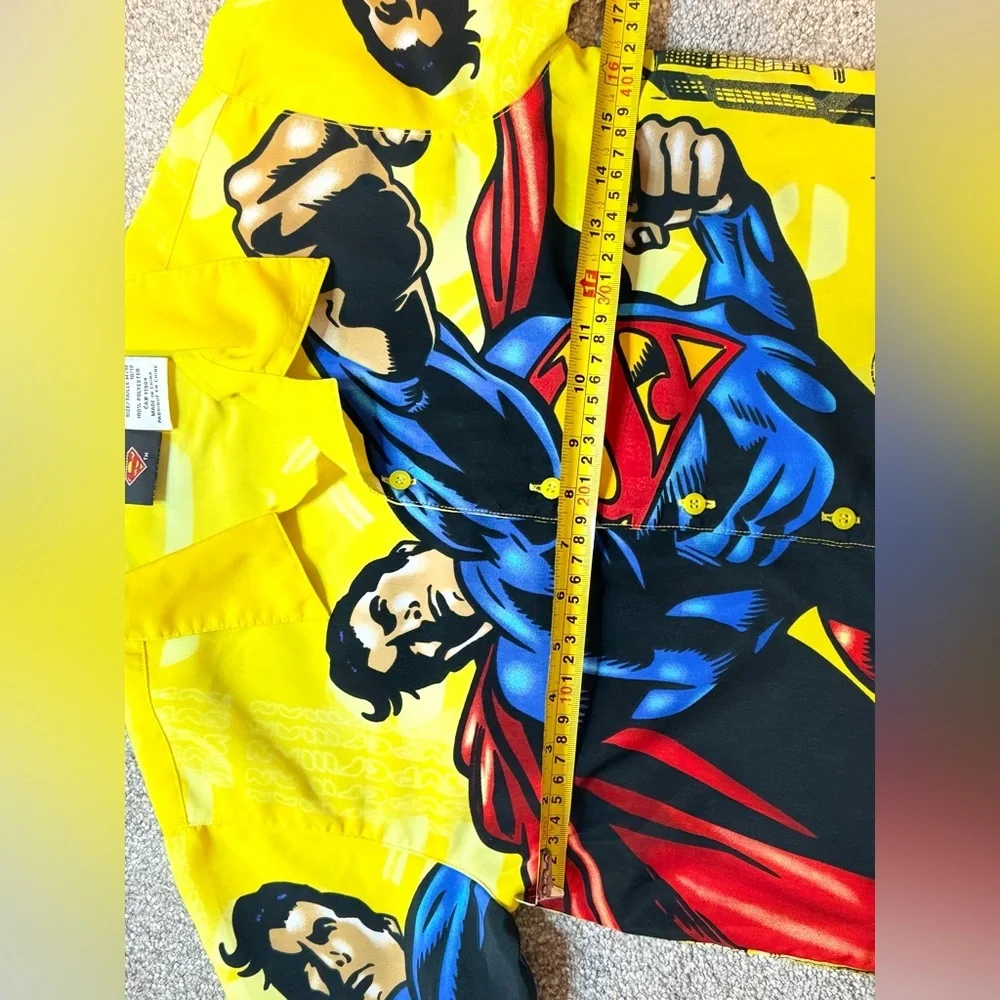 Vintage Superman Button-Up Shirt – Kids M (10/12) – All-Over Comic Print - Picture 5 of 5